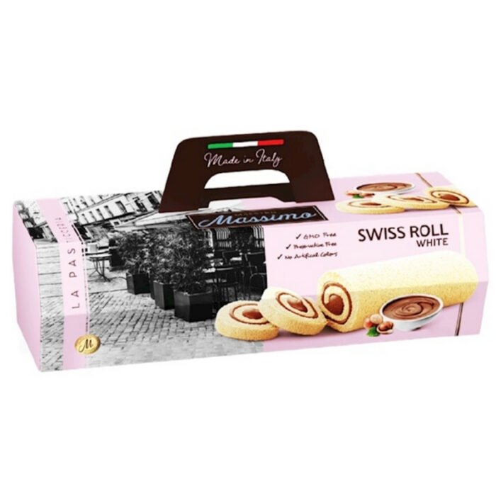 Maestro Massimo Swiss Roll Cocoa & Hazelnut (300gr)x8-CB401 - Image 1